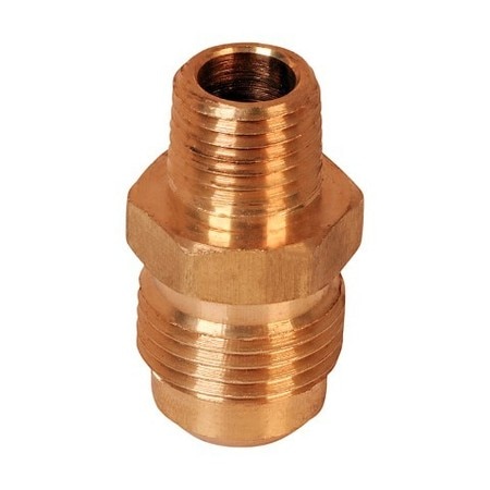EVERFLOW 3/8" Flare x 1/8" MIP Reducing Adapter Pipe Fitting; Brass F48R-3818